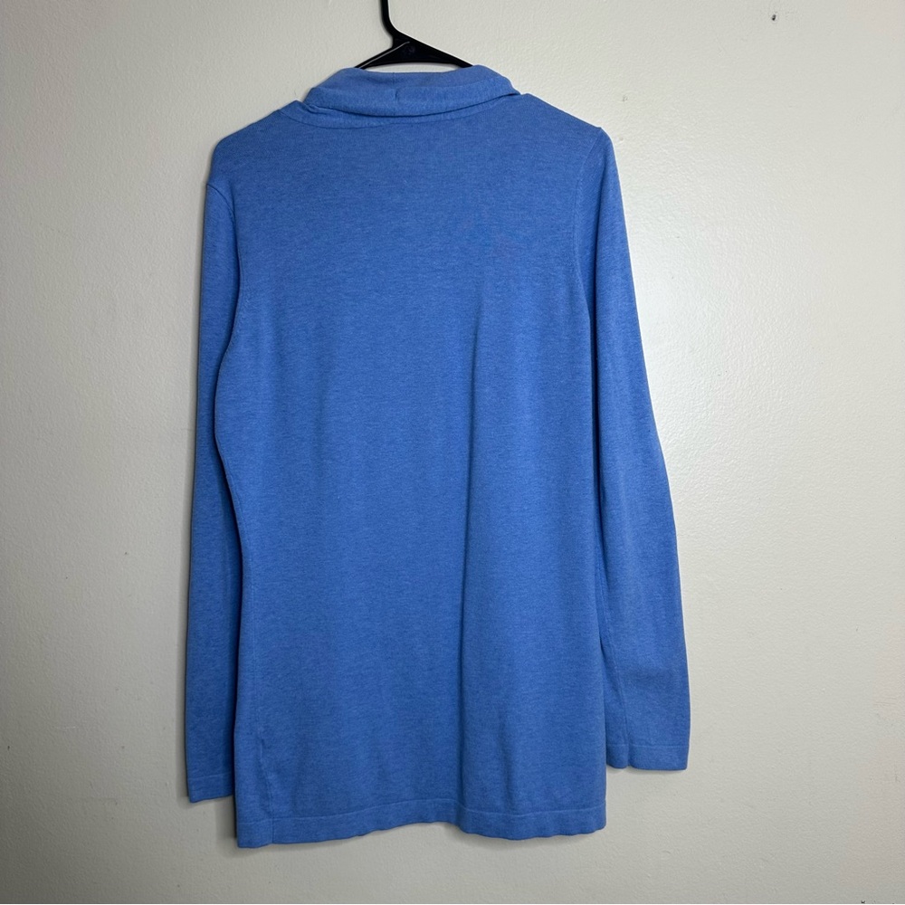 J. McLaughlin Blue Open Front Cardigan Cotton Blend size Small - Picture 5 of 5